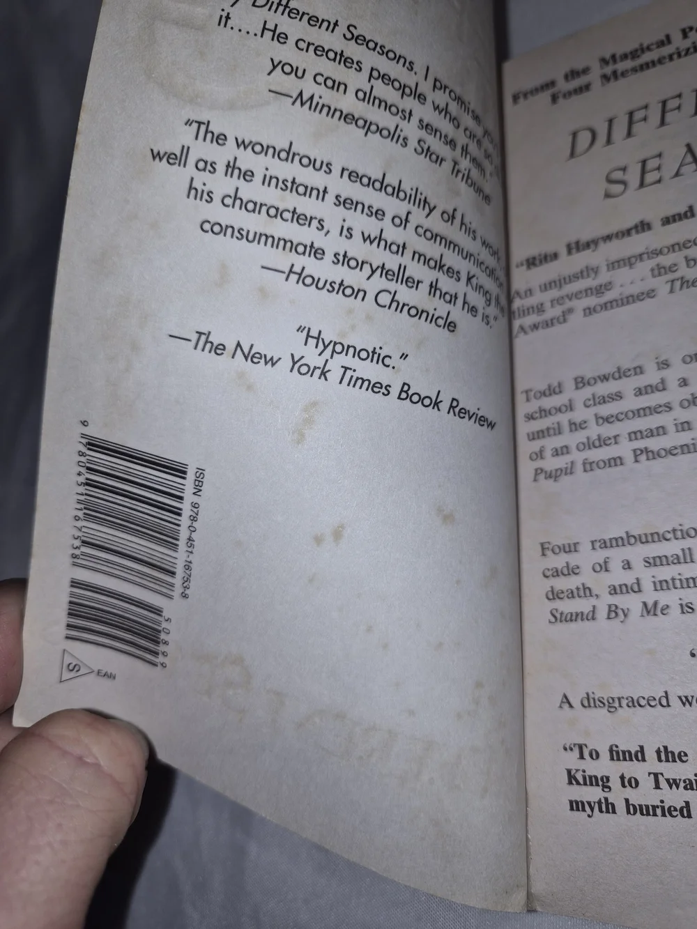 Stephen King Different Seasons Paperback